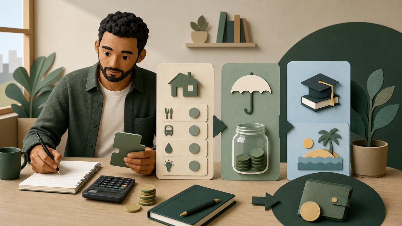 Plano de investimentos organizado por metas e prazos