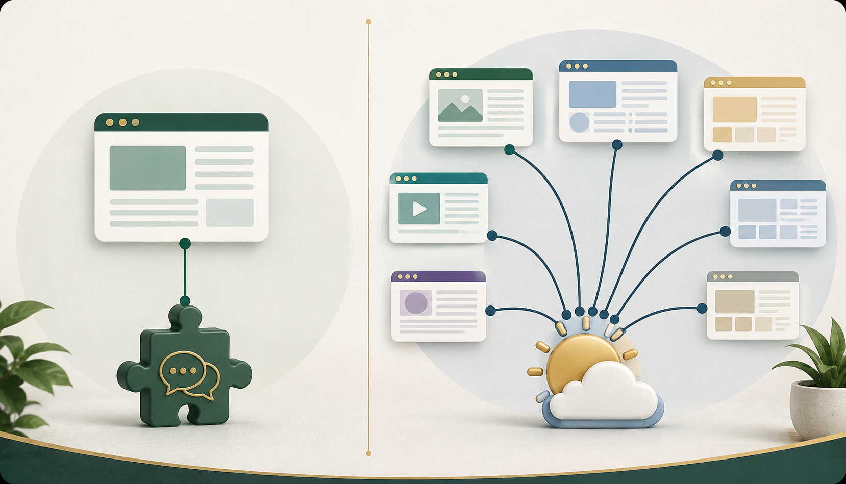 Comparação entre uma extensão de tradução com acesso coerente à página aberta e um widget simples com acesso amplo a vários sites.